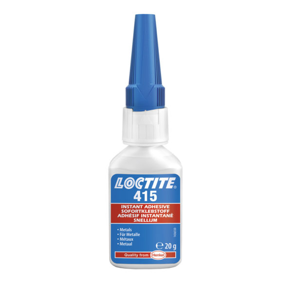 Loctite 415 (Локтайт 415) Henkel – моментальный цианоакрилатный клей высокой вязкости для склейки металлов, пластиков и каучуков (20 мл).