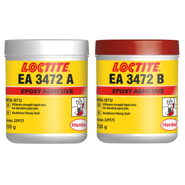 Loctite ЕА 3472 (Локтайт 3472) Henkel – двухкомпонентный металлонаполненный эпоксидный состав низкой вязкости для ремонта и восстановления резьбы, труб, ёмкостей и т.д. (500 гр)
