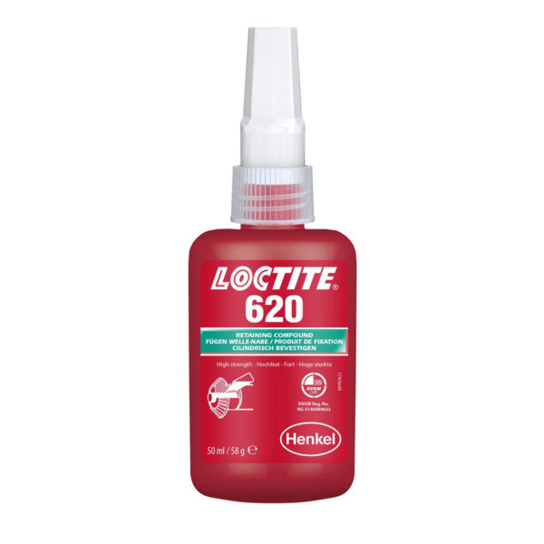 Loctite 620  (Локтайт 620) Henkel – высокопрочный клей для склейки соединений типа вал-втулка, обладает высокой температурной стойкостью
