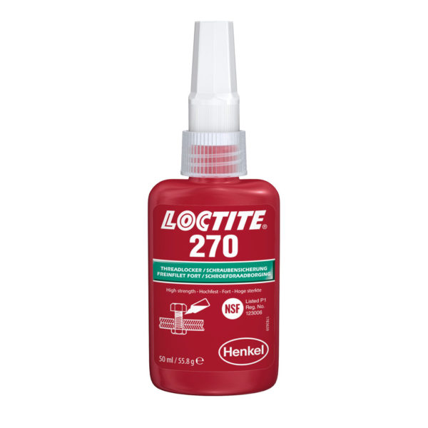 Loctite 270 (Локтайт 270) Henkel – резьбовой фиксатор с высокой степенью прочности, зелёный, универсальный.