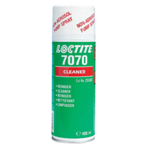 Loctite 7070 – очиститель деталей из пластмассы и металла, быстродействующий. Спрей 400 мл.