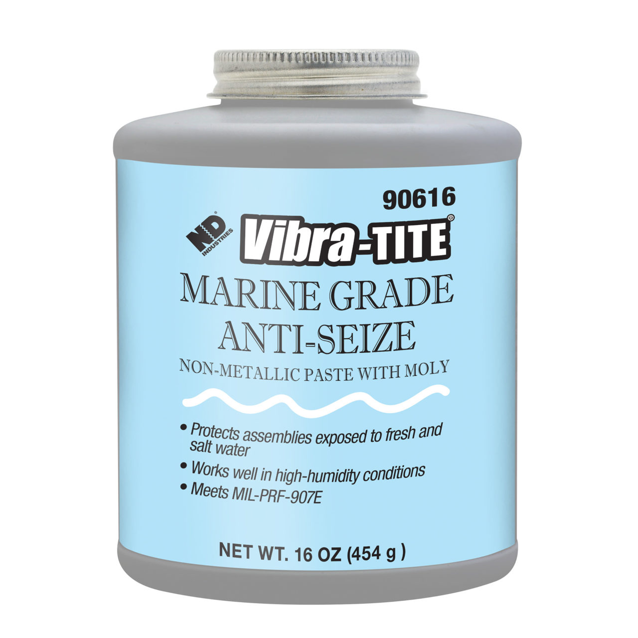 Vibra-tite 906 (Вибра тайт 906) ND Industries — морская противозадирная смазка с молибденом, стойкая к воздействию воды, сертифицирована для применения в судостроении (453 гр)