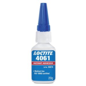Loctite 4061 Henkel – моментальный клей для склеивания пластиковых и эластомерных материалов при производстве медицинских инструментов одноразового использования. Фасовка 20мл